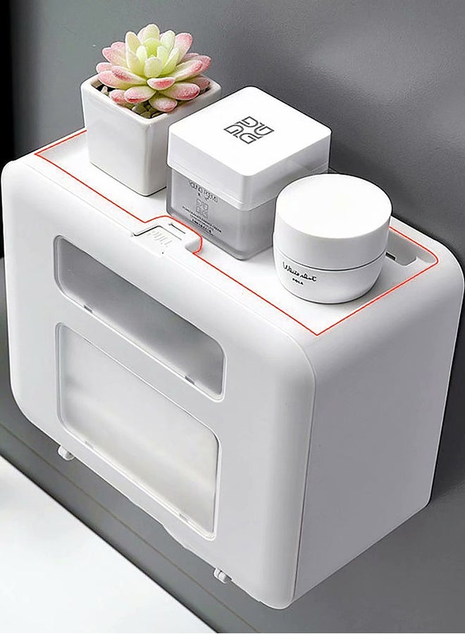 Waterproof Wall Mounted Tissue Box White 29x23x14centimeter - Image 3