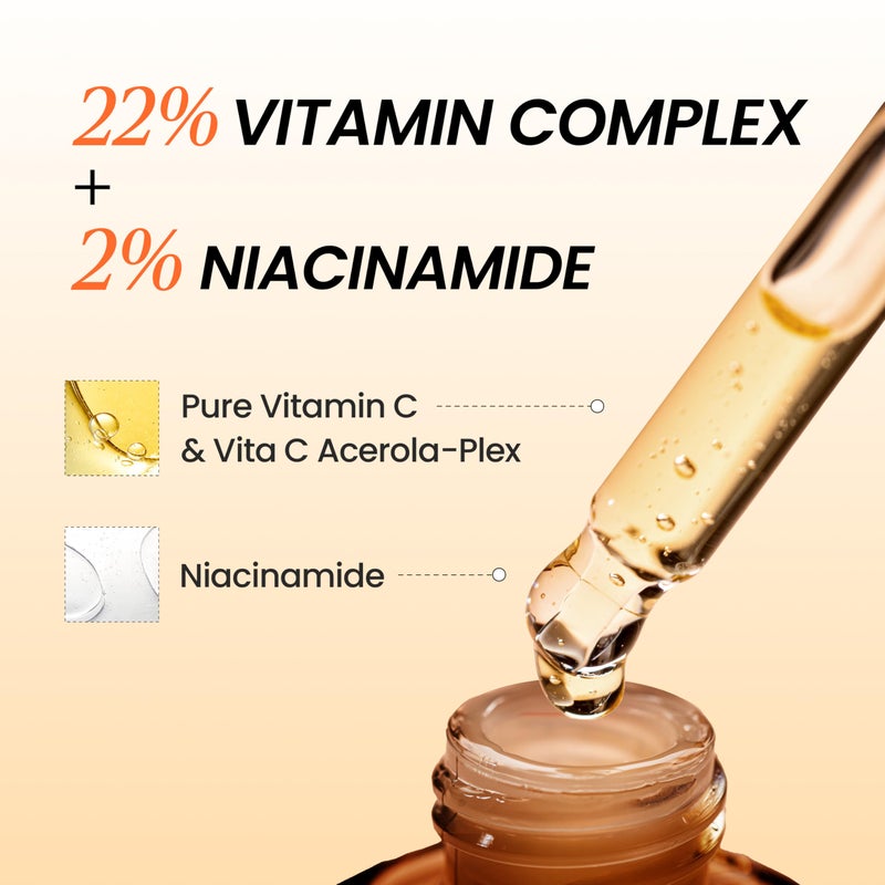 DERMALOGY by NEOGENLAB DERMALOGY by NEOGEN Real Vita C Serum, Hydrating Vitalizing Facial Serum with 22% Vitamin C, Even Skin Tone, Dark Spot Serum, Korean Skin Care (32g/ 1.12 oz) - Image 4