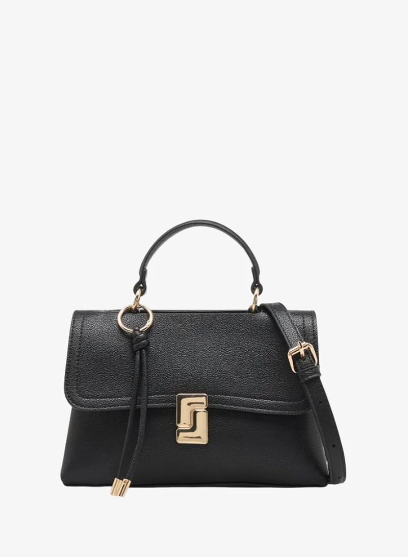 Sasha Sasha Textured Crossbody Bag with Button Closure