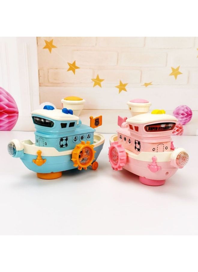 Generic - Electric Universal Sound And Light Simulation Cruise Ship Ship Model Boys And Girls Children Toy Car Car Light Music Trembles-Color:Electric Cruise Ship-green - Image 1
