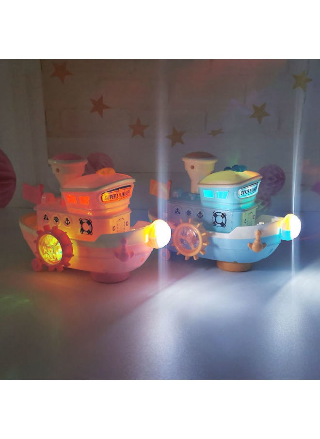 Generic - Electric Universal Sound And Light Simulation Cruise Ship Ship Model Boys And Girls Children Toy Car Car Light Music Trembles-Color:Electric Cruise Ship-green - Image 1