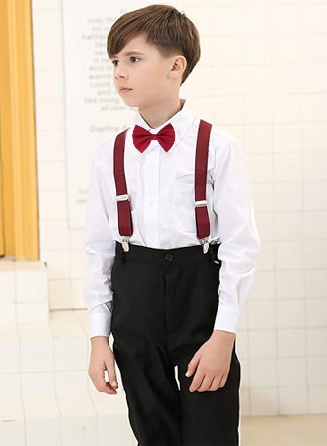 KANGLI Adjustable Kids Y Suspender Bowtie Necktie Sets for 6 Months to 13 Year Old Boys & Girls - Image 3