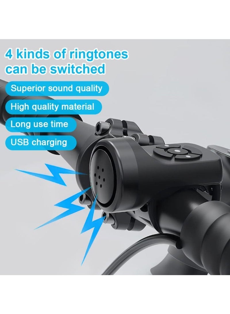 Y&D Electric Bike Horn, Electronic Bicycle Bell, 140DB Horn for Adults, 4 Sound Modes Waterproof Bike, Accessories Adults Kids Mountain Bells Whistle - Image 3