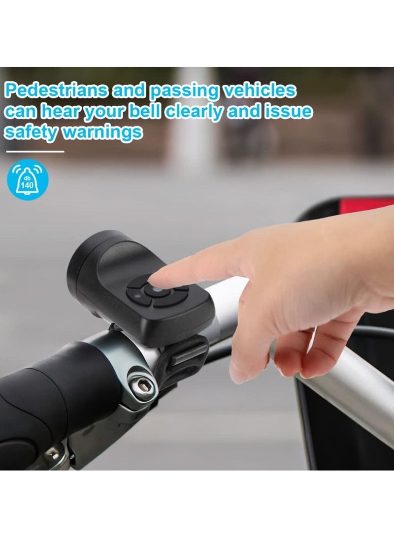 Y&D Electric Bike Horn, Electronic Bicycle Bell, 140DB Horn for Adults, 4 Sound Modes Waterproof Bike, Accessories Adults Kids Mountain Bells Whistle - Image 2