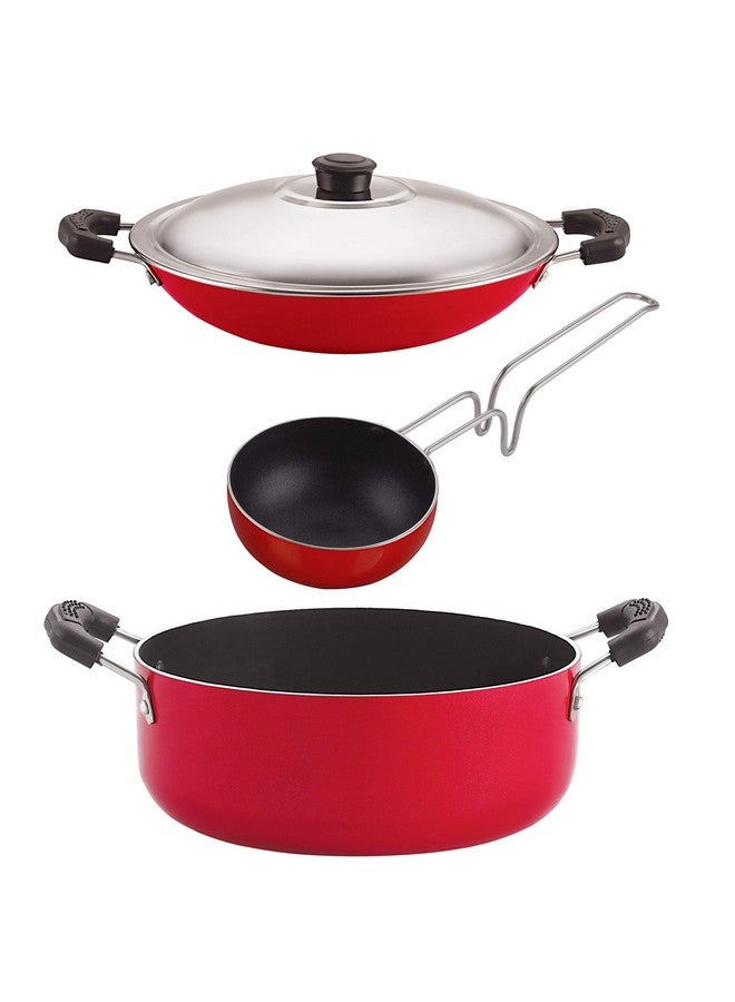 نيرلون مجموعة أواني طهي نيرلون كيتشن غير لاصقة، 3 قطع (AC_VG_CS24) - Image 1