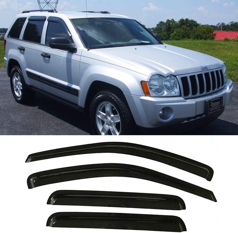 Kucaruce Original Ventvisor 4pcs Vent Shade Window Visors for 2005-2010 Grand Cherokee - Image 1