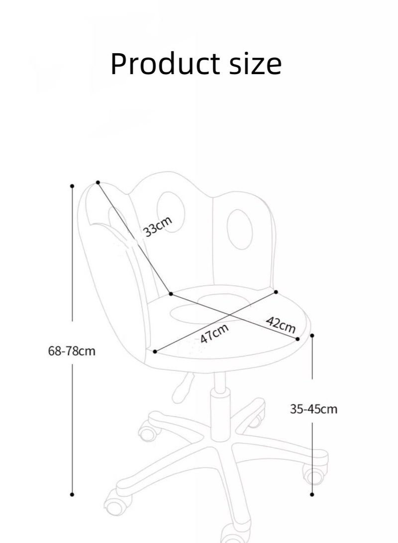 Tanwer Computer chair, female bedroom, student dormitory desk, study chair, writing chair, comfortable sitting chair, backrest, makeup swivel chair - Image 4