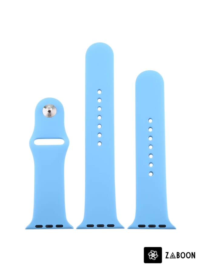 Zaboon Apple Watch Series 7 41mm / 6 & SE & 5 & 4 40mm / 3 & 2 & 1 38mm High-permance Ordinary & Longer Rubber Sport Watch Band with Pin-and-tuck Closure - Image 3