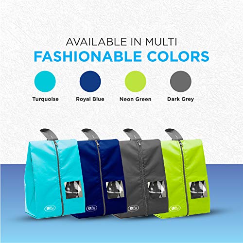 Lify Travel Shoe Bags with View Water-Resistant Shoe Bags，Portable Nylon Travel Shoe Organiser Bags with Zipper for Women Men，6 Pack (Black & Grey) - Image 3