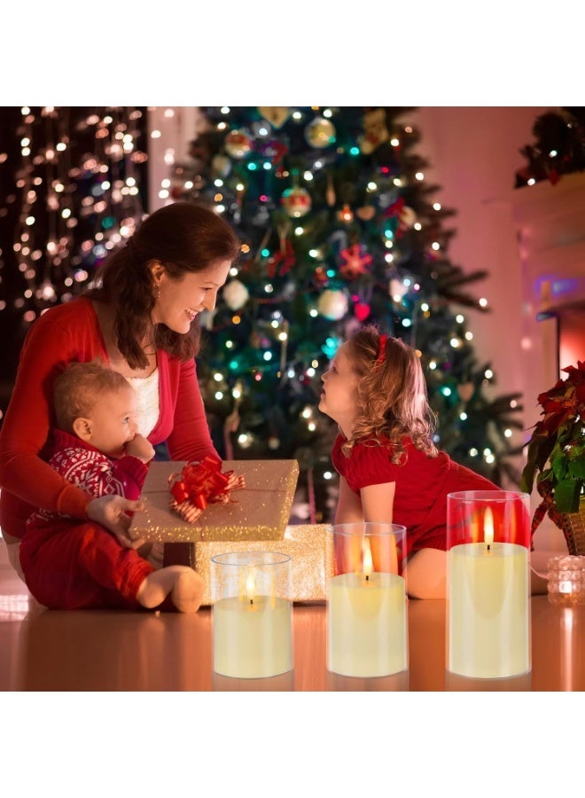 Toriseek Flameless LED Candles with Timer, Remote Control, Flickering LED Pillar Candle Battery Powered, Pack of 3 for Festival Wedding Cafe Home Party Decor - Image 4
