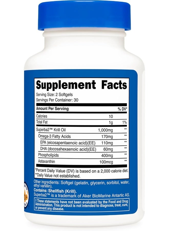 Nutricost Krill Oil Softgels 1000Mg, 60 Liquid Softgels - Omega-3 Epa-Dha - Image 5