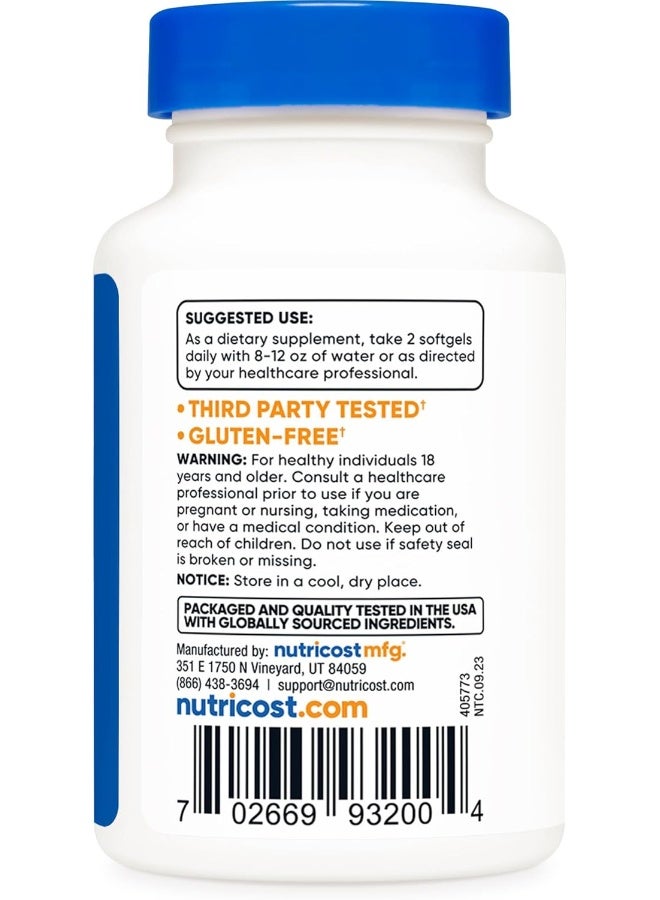 Nutricost Krill Oil Softgels 1000Mg, 60 Liquid Softgels - Omega-3 Epa-Dha - Image 4