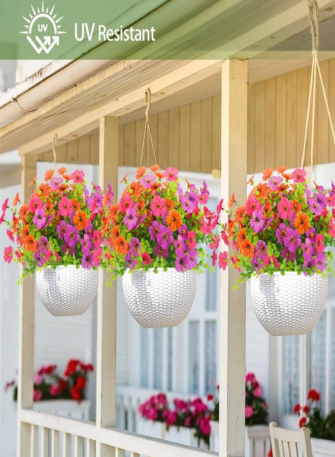 ATTGREAT 12 Bundles Artificial Flowers Outdoors, UV Resistant Artificial Outdoor Plants, Faux Daisy Eucalyptus Flowers Fake Plants Outdoor Garden Porch, Spring Silk Flowers Decor, Mix - Image 3