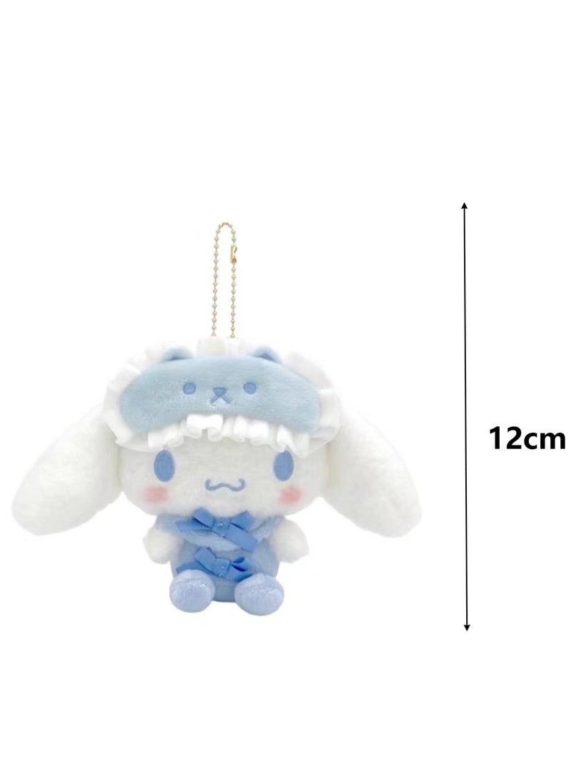 Cute Plush Pendant Eye Mask Pajamas Toy Keychain School Bag Pendant (Cinnamon Dog)  - Image 2