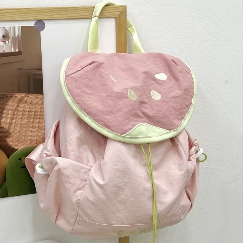 Korean Color Block Backpack for Women, School, Commute - Image 1