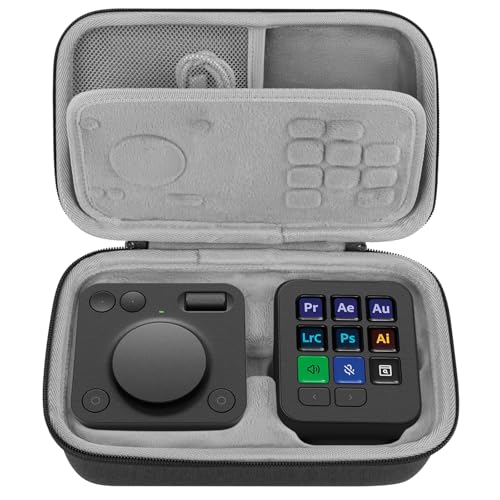Geekria Creative Console Carrying Case Hard Shell Protective Travel Bag Compatible with Logitech MX Creative Console Dark Gray - Image 1