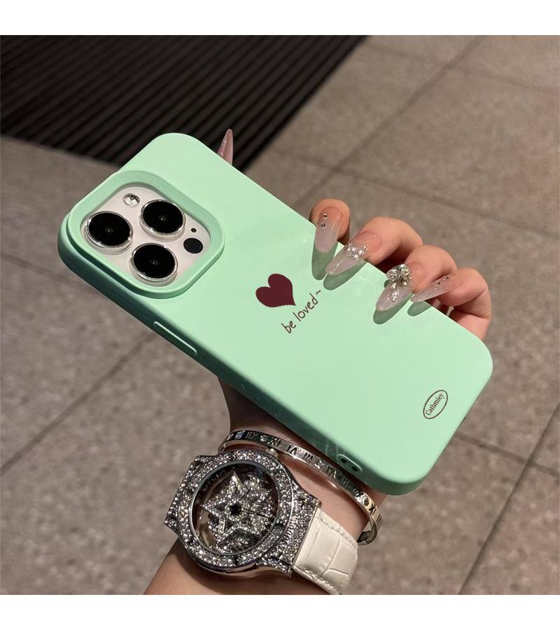 Liquid Frosted Shell Phone Case For iPhone 15 Plus Red Heart Pattern Anti Drop Scratch Protection - Image 4