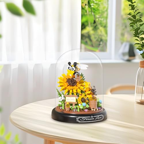 apcute 548 PCS Micro Brick Flower Bee Building Sets Mini Blocks Animals Botanical Collection Blocks Model for Adult Toys Home Decor and Office Art Creative Gift for Teens Ages 6 Kids - Image 5