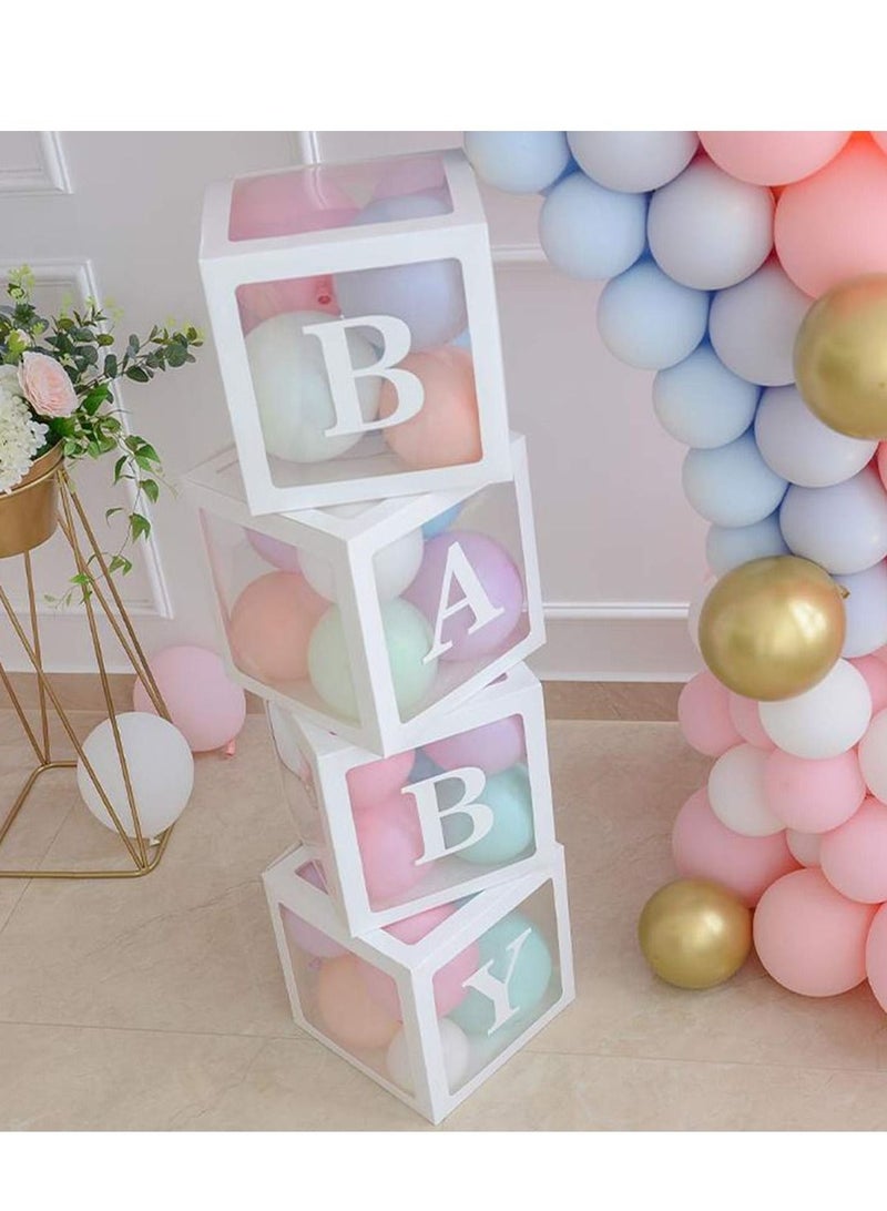 XiuWoo 4 PCS Baby Birthday Party Decorations Balloon Boxes - Image 1