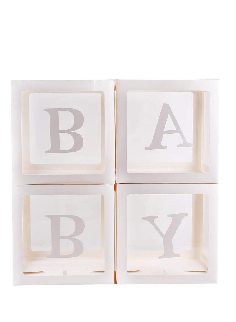 XiuWoo 4 PCS Baby Birthday Party Decorations Balloon Boxes - Image 4