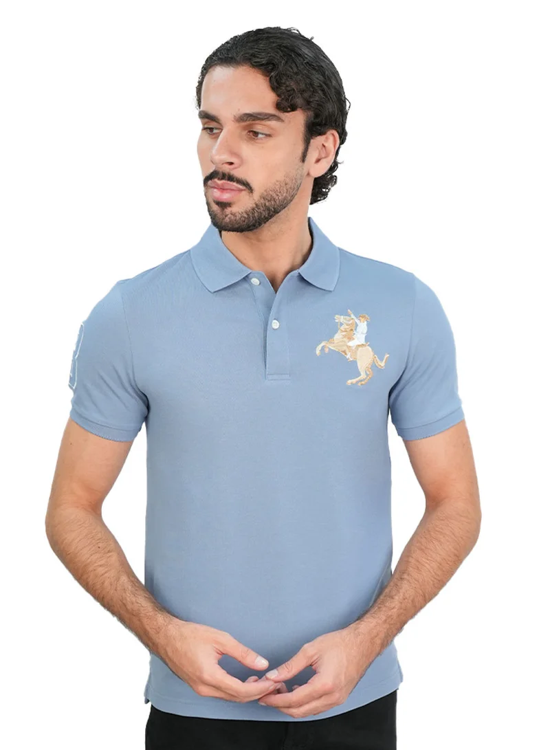 Men’s Slim Fit Napoleon Embroidery Lycra Pique Polo