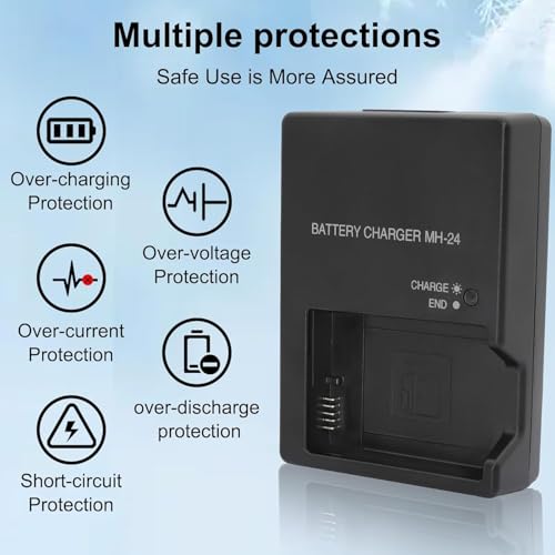 DijiiPlus++ MH-24 Camera Battery Charger for Nikon: EN-EL14 EN-EL14A Wall Quick Charger D5100 D5200 D5300 D5500 D5600 D3100 D3200 D3300 D3400 D3500 P7000 P7100 P7700 P7800 with Cord - Image 5