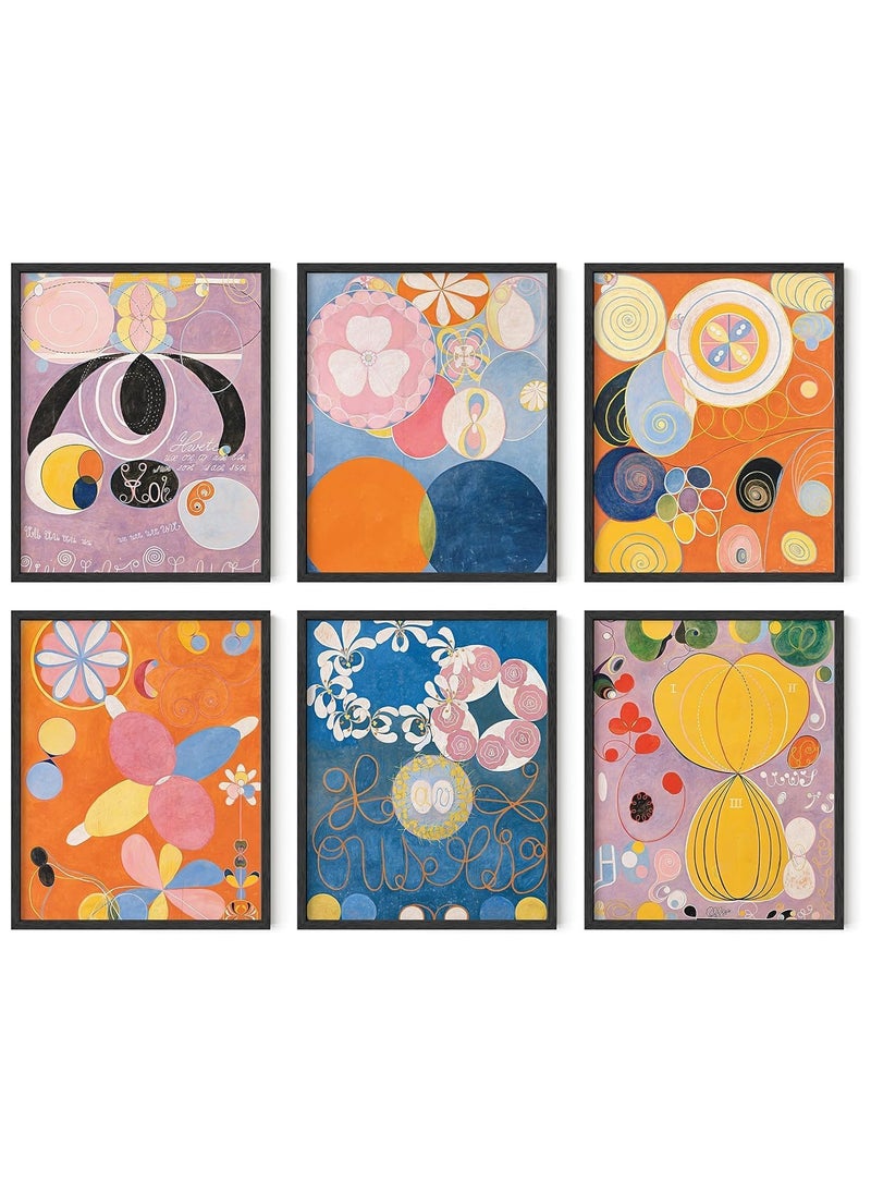 Today Idea - Today Idea Abstract Art Set of 6 Boho Chic Wall Decor | Contemporary Matisse-Inspired Artwork | Modern Framed Art Prints (Hilma Af Klint, 8x10 Unframed) - Image 1
