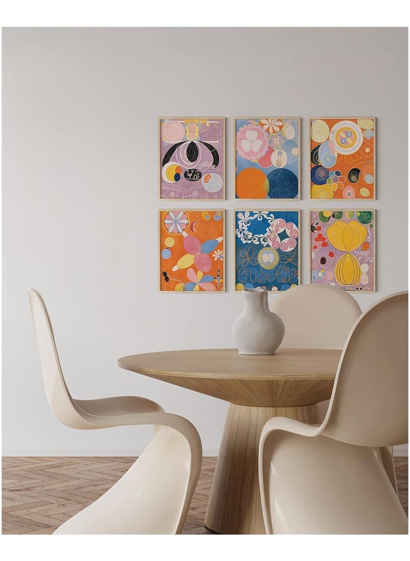 Today Idea - Today Idea Abstract Art Set of 6 Boho Chic Wall Decor | Contemporary Matisse-Inspired Artwork | Modern Framed Art Prints (Hilma Af Klint, 8x10 Unframed) - Image 1