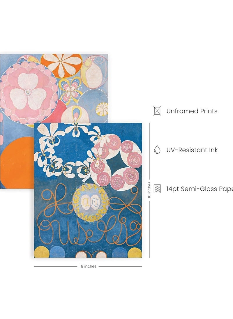 Today Idea - Today Idea Abstract Art Set of 6 Boho Chic Wall Decor | Contemporary Matisse-Inspired Artwork | Modern Framed Art Prints (Hilma Af Klint, 8x10 Unframed) - Image 1
