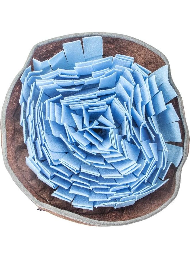 NIBEMINENT Pet Snuffle Feeding Mat Blue/Brown 30 x 30cm - Image 1