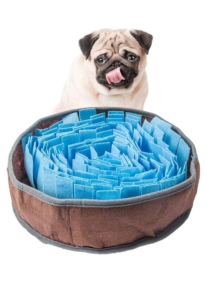 NIBEMINENT Pet Snuffle Feeding Mat Blue/Brown 30 x 30cm - Image 2