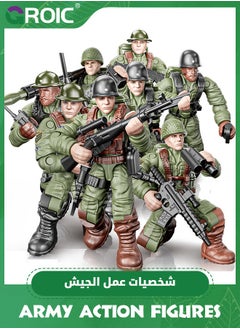 GROIC Army Men Set Military Action Figures Mini Soldier Model Toys,Team Toy Soldiers Action Figures Playset with Military Accessories for Kids,Soldier Building Block Toy  - Image 5