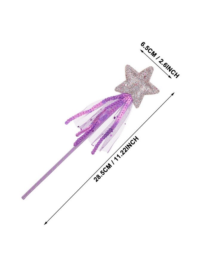 Prasacco - 3 Pcs Fairy Wands Glitter Princess Wands Star Wands Fairy Stick For Christmas Costume Prop Birthday Party Supply Cosplay Accessories - Image 1