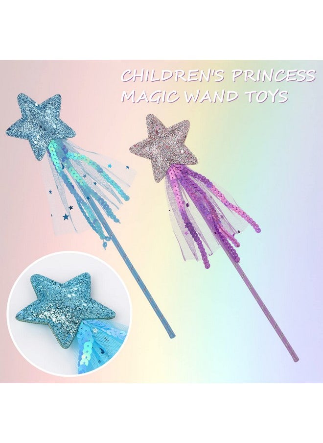 Prasacco - 3 Pcs Fairy Wands Glitter Princess Wands Star Wands Fairy Stick For Christmas Costume Prop Birthday Party Supply Cosplay Accessories - Image 1