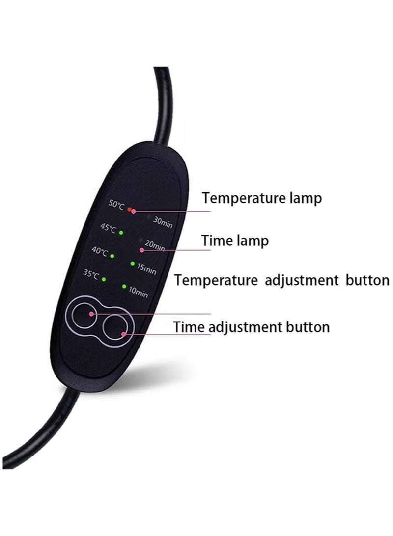 Heated Eye Mask with Aromatic Steam – Adjustable Temperature (35-50°C) & Timer, USB Powered, Washable Cover, Moist Heat Compress for Eye Fatigue & Dry Eye Relief, Home Office Sleep Shading - Image 3