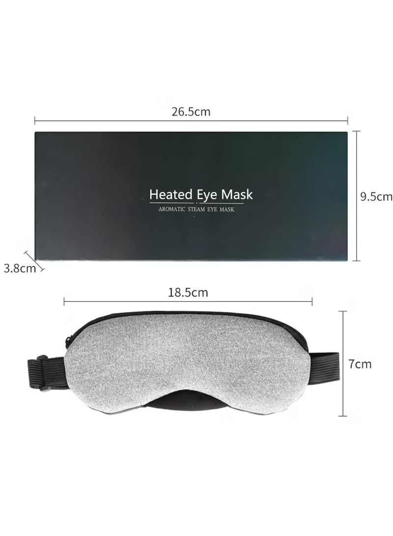 Heated Eye Mask with Aromatic Steam – Adjustable Temperature (35-50°C) & Timer, USB Powered, Washable Cover, Moist Heat Compress for Eye Fatigue & Dry Eye Relief, Home Office Sleep Shading - Image 2