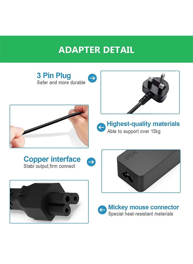 VINSOC USB C Laptop Charger 65w 45w for dell hp Lenovo Asus Acer Razer Blade Stealth MacBook Samsung Chrombook Charger Fast Charging Type C AC Adapter Power Cord Supply  - Image 2