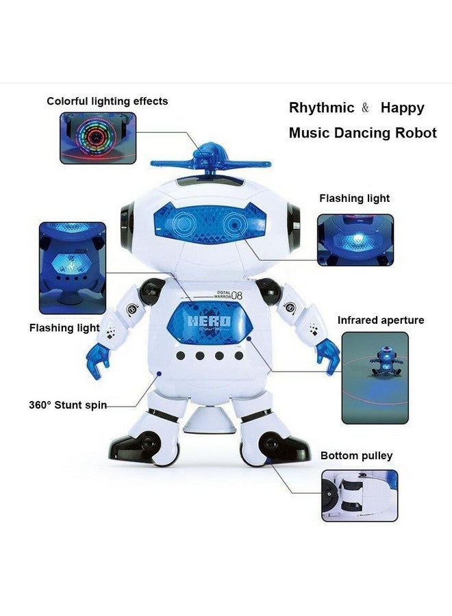 WenToyce Musical Walking Dancing Robot Toy For Kids, Flashing Lights, 360° Body Spinning, Toddlers Bosys Girls Fun Figure Toy - Image 2