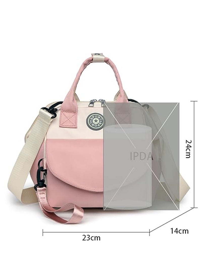 Hihonor Baby Girl Boy Small Diaper Bag - Waterproof Crossbody Diaper Bag Tote With Insulated Pockets, Mini Smart Diaper Bag Organizing Pouches for Outdoor, Ideal Gift for Baby Showers (Pink)  - Image 4
