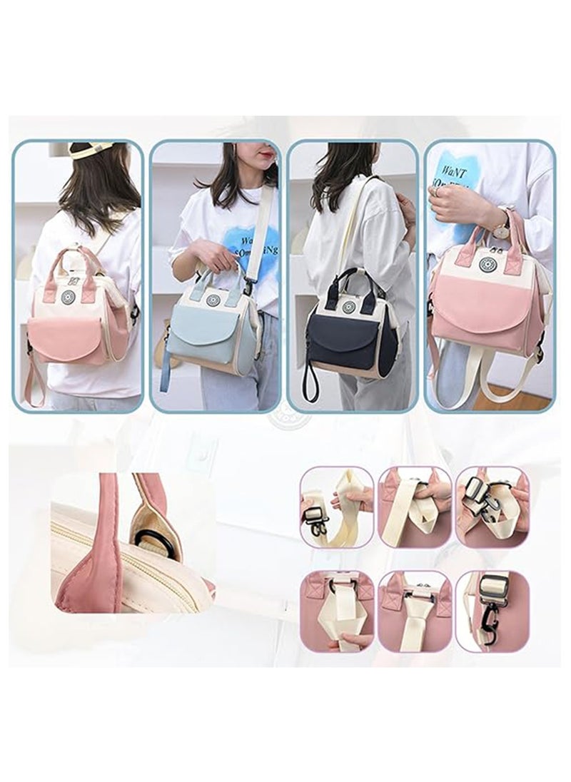 Hihonor Baby Girl Boy Small Diaper Bag - Waterproof Crossbody Diaper Bag Tote With Insulated Pockets, Mini Smart Diaper Bag Organizing Pouches for Outdoor, Ideal Gift for Baby Showers (Pink)  - Image 5