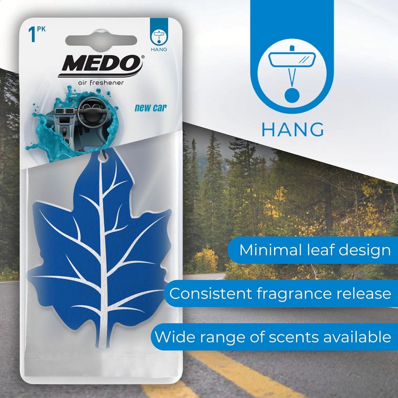 MEDO Leaf Hanging Car Air Freshener - 6 Pack Midnight Scent - Image 4