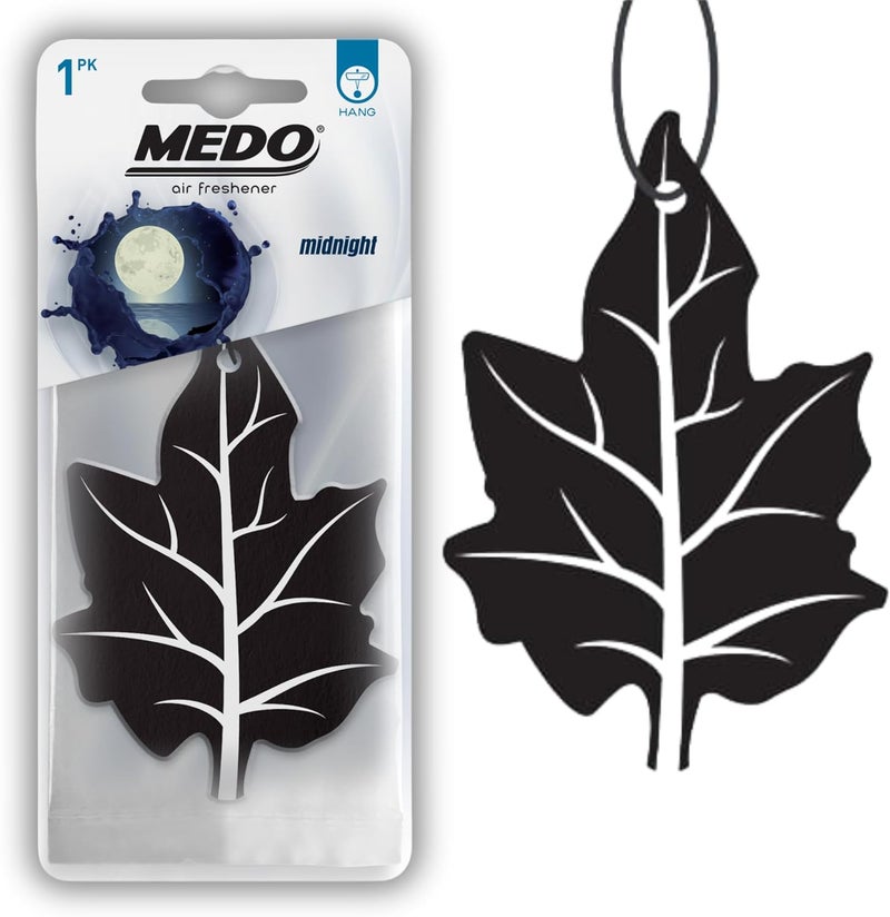 MEDO Leaf Hanging Car Air Freshener - 6 Pack Midnight Scent - Image 2