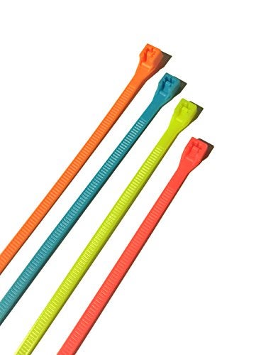 Gardner Bender 46-308FST Assorted Cable Ties, 8 inch, 75 lb, Electrical Wire and Cord Management, Nylon Zip Tie, 100 Pk, Fluorescent Blue, Green, Yellow & Pink - Image 5