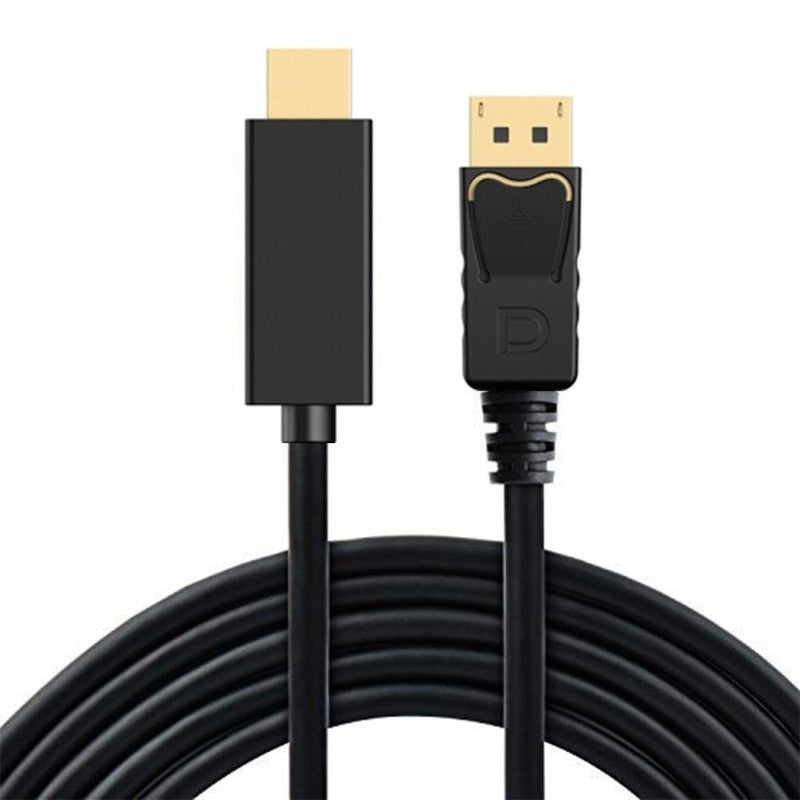1.8m Display Port Display Port Male DP-HDMI Male Adapter Converter Cable for PC Laptop HD Projector - Image 1
