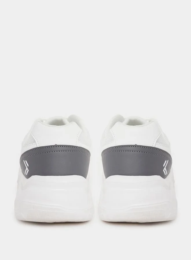 Styli Active Color Block Chunky Sole Lace Up Sneakers