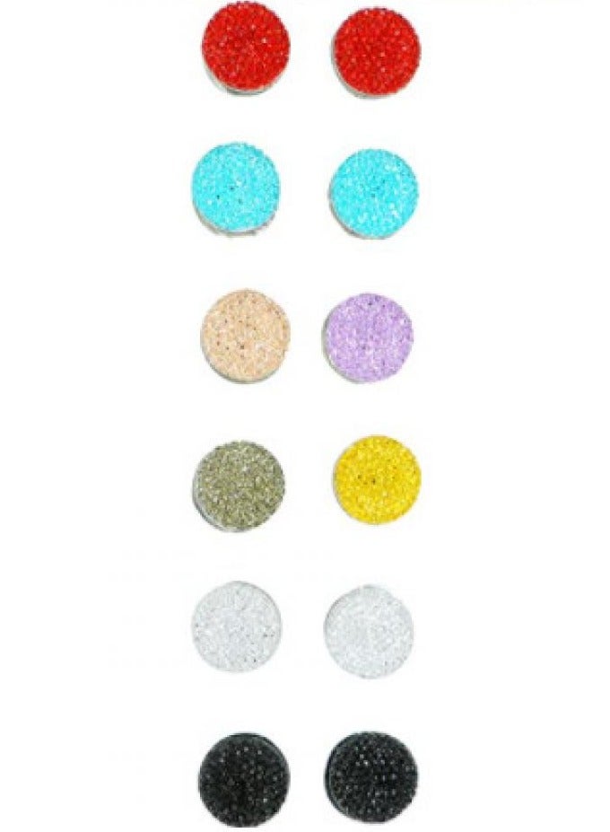 AIWANTO 12Pcs Hijab Pins Magnetic Pins Women Accessories Round Hijab Pin Headscarf Brooch Multicolour  - Image 1