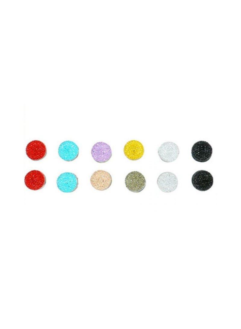 AIWANTO 12Pcs Hijab Pins Magnetic Pins Women Accessories Round Hijab Pin Headscarf Brooch Multicolour  - Image 4