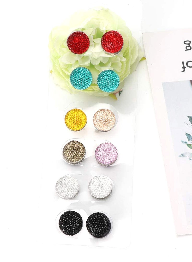 AIWANTO 12Pcs Hijab Pins Magnetic Pins Women Accessories Round Hijab Pin Headscarf Brooch Multicolour  - Image 5