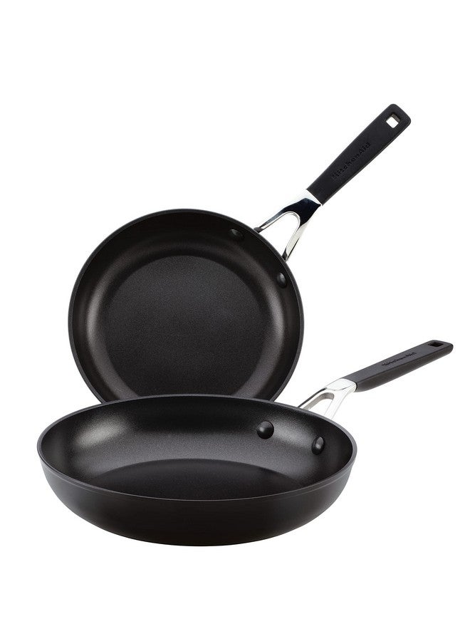 KitchenAid KitchenAid Hard Anodized Nonstick Frying Pans/Skillet Set, 8.25 Inch and 10 Inch, Onyx Black  - Image 1