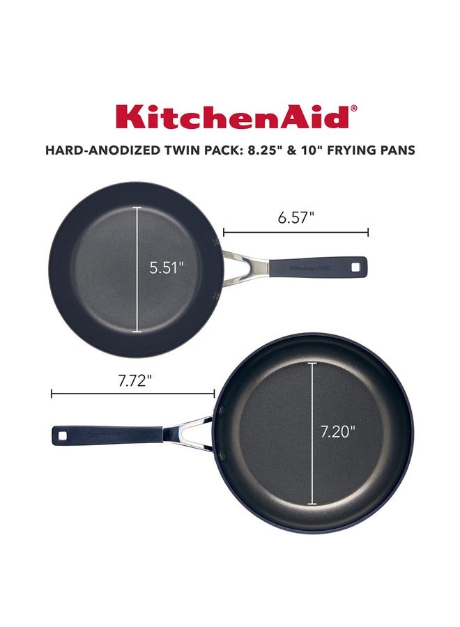 KitchenAid KitchenAid Hard Anodized Nonstick Frying Pans/Skillet Set, 8.25 Inch and 10 Inch, Onyx Black  - Image 3
